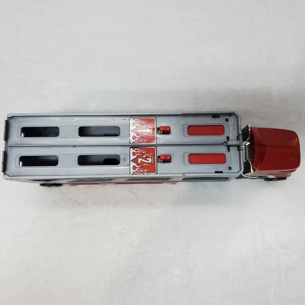 Hot Wheel Red Grey Truck Hauler & Vehicle Launcher Hot Wheel Car